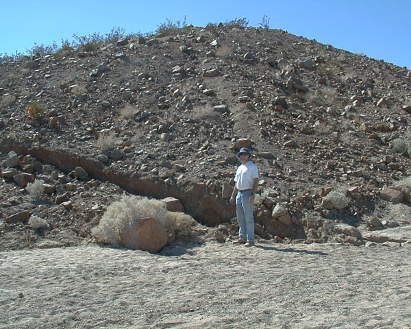 Fault scarp at Hector Mines